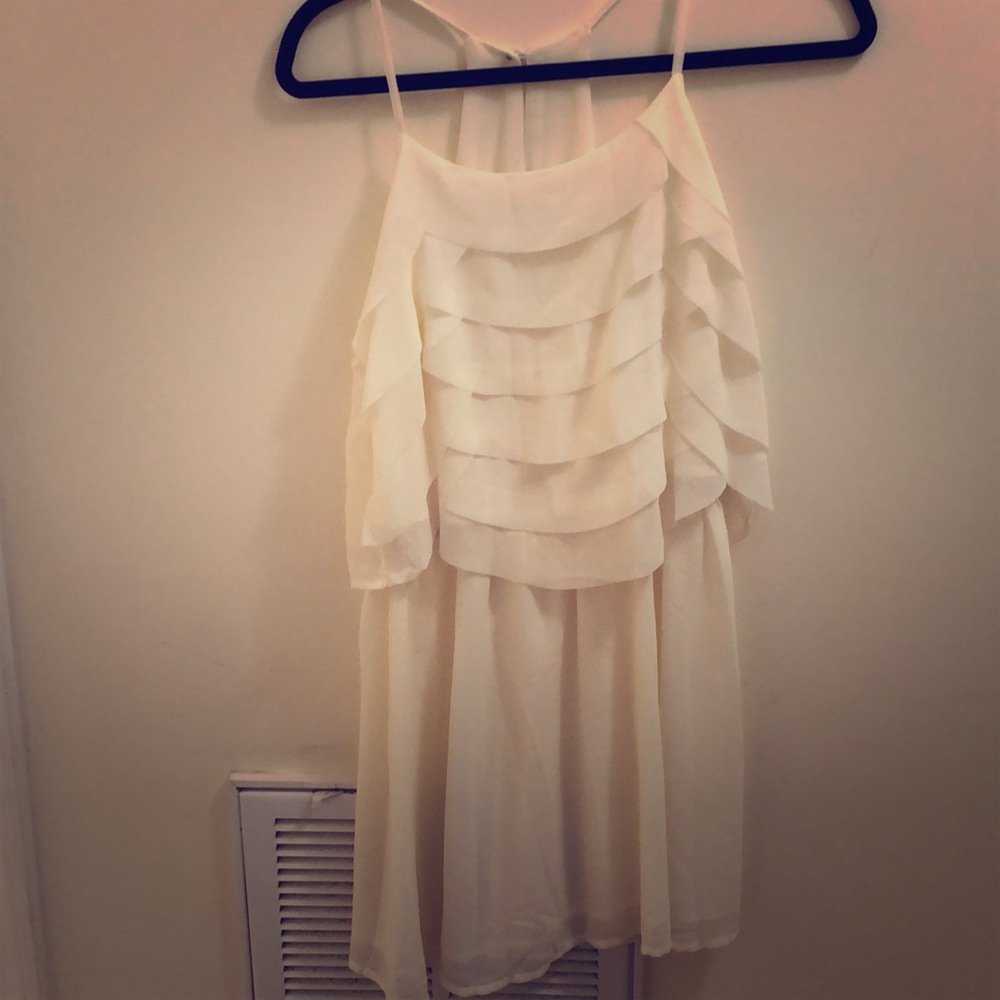 White ruffled dress
